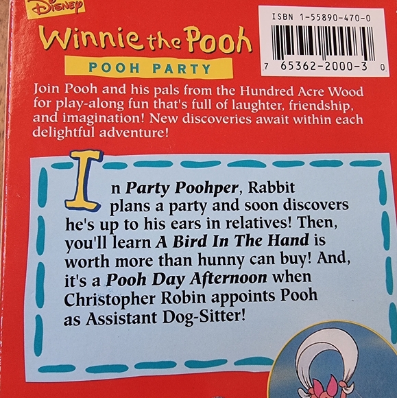Winnie the Pooh Disney "POOH PARTY" Playtime VHS - Picture 5 of 6